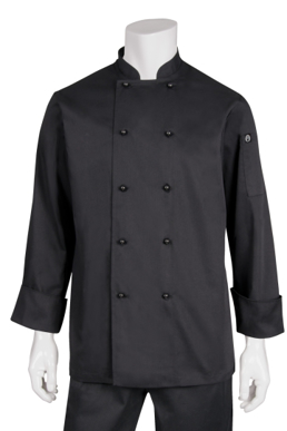 Picture of Chef Works - DBBL - Darling Black LS Basic Chef Coat  